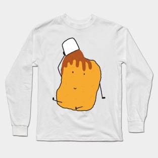 Kawaii Cute Chicken Nugget Food Anime Meme Funny Logo Art Long Sleeve T-Shirt